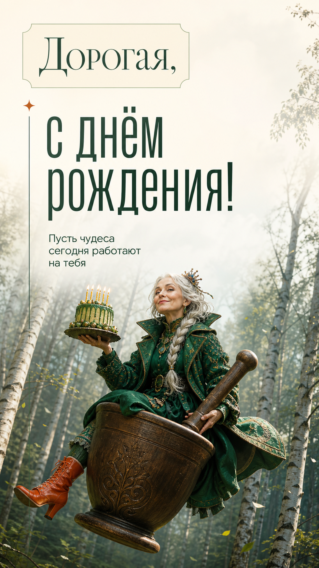 Музыкальная открытка №18: Дорогая, с днём рождения. Пусть чудеса сегодня работают на тебя