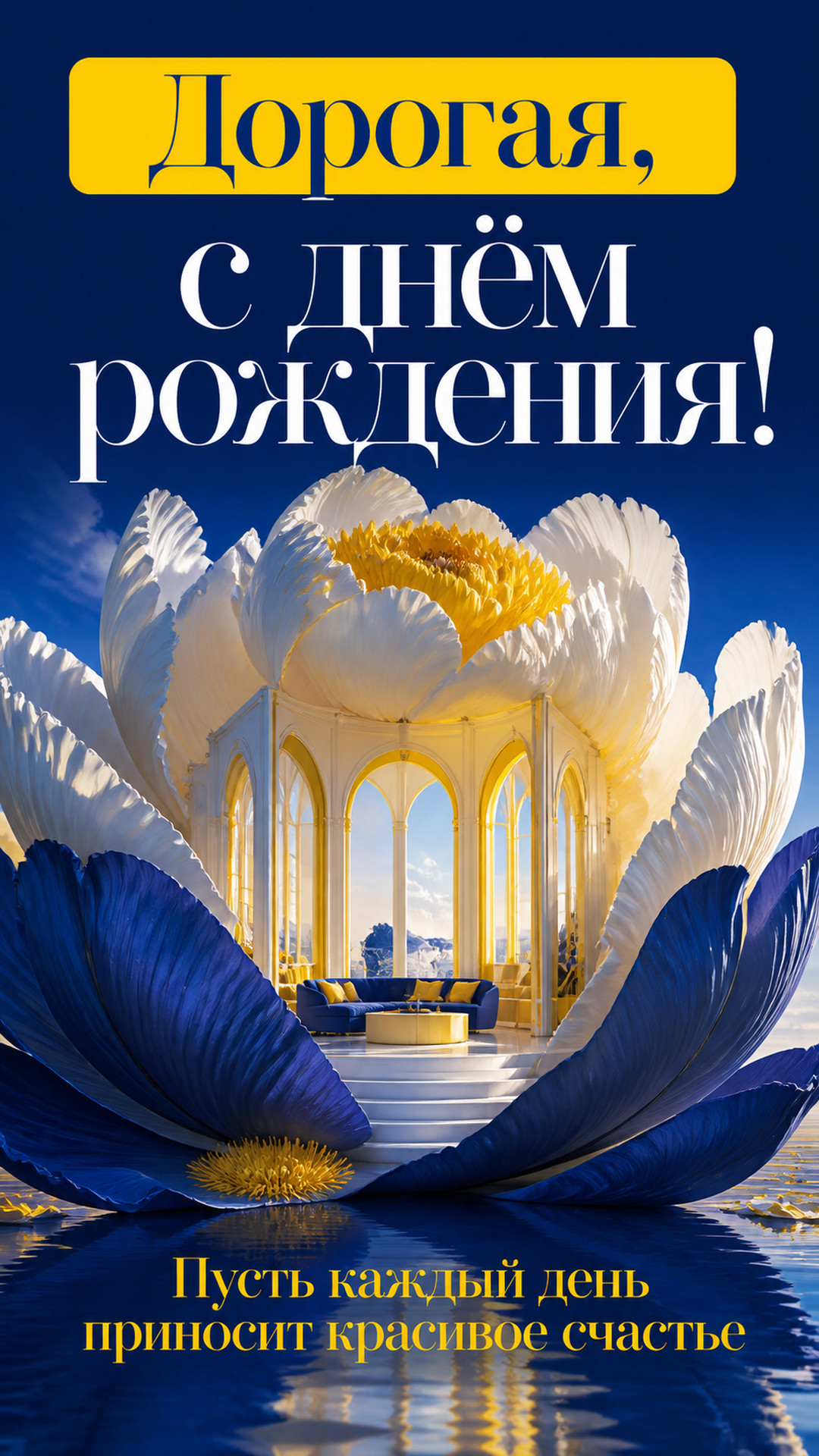 Музыкальная открытка №42: Дорогая, с днём рождения. Пусть каждый день приносит красивое счастье