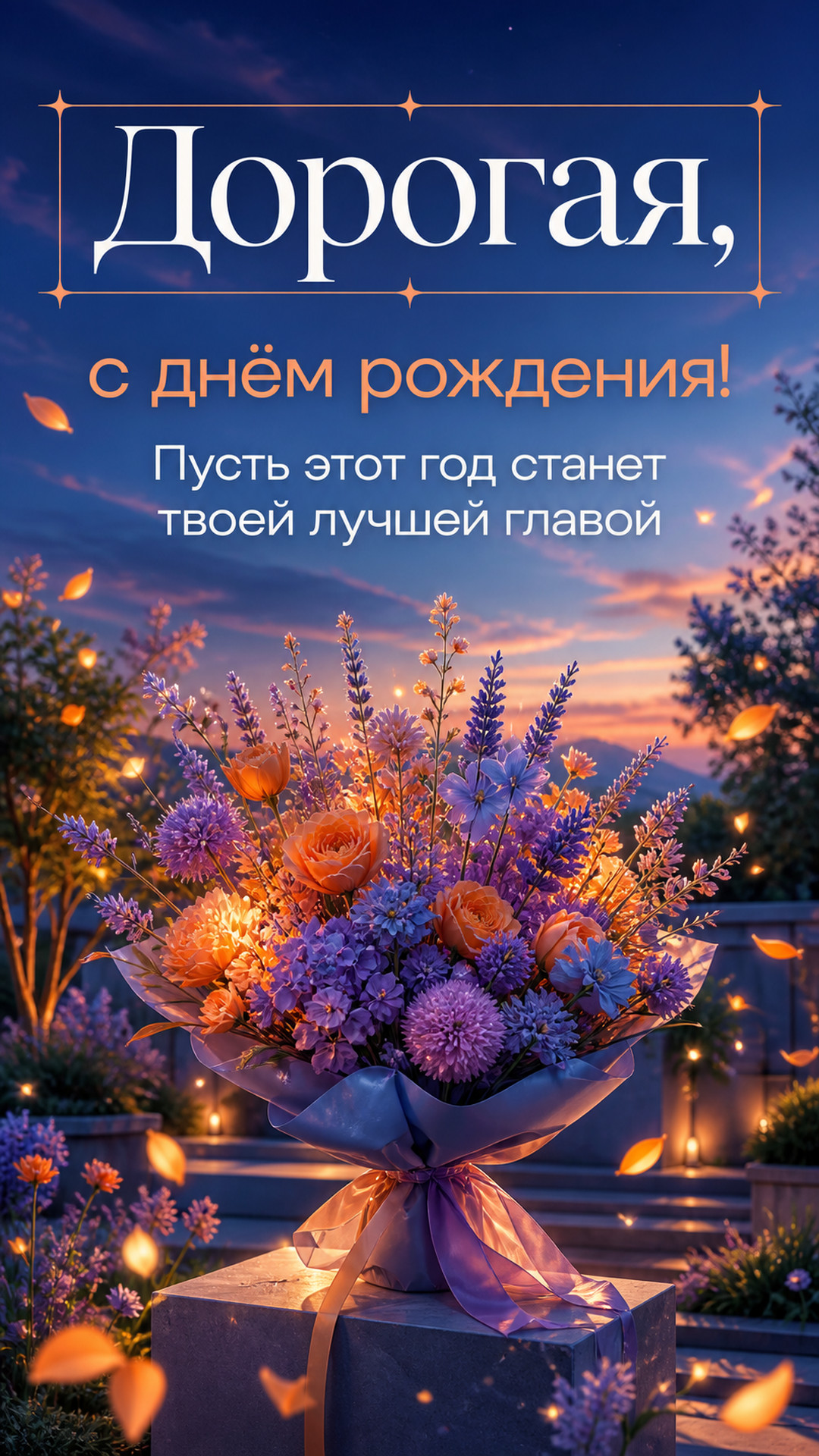 Музыкальная открытка №46: Дорогая, с днём рождения. Пусть этот год станет твоей лучшей главой