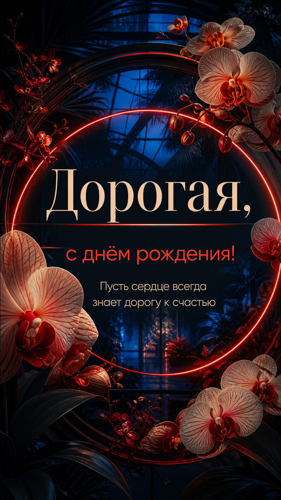 Музыкальная открытка №50: Дорогая, с днём рождения. Пусть сердце всегда знает дорогу к счастью