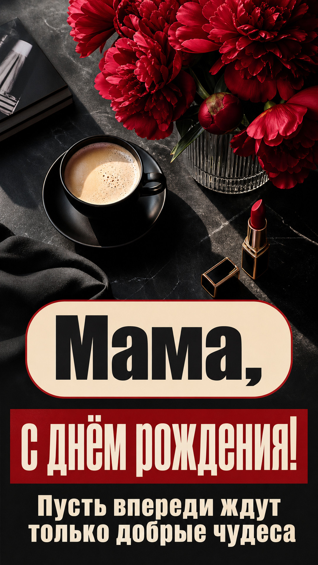 Музыкальная открытка №68: Мама, с днём рождения. Пусть впереди ждут только добрые чудеса