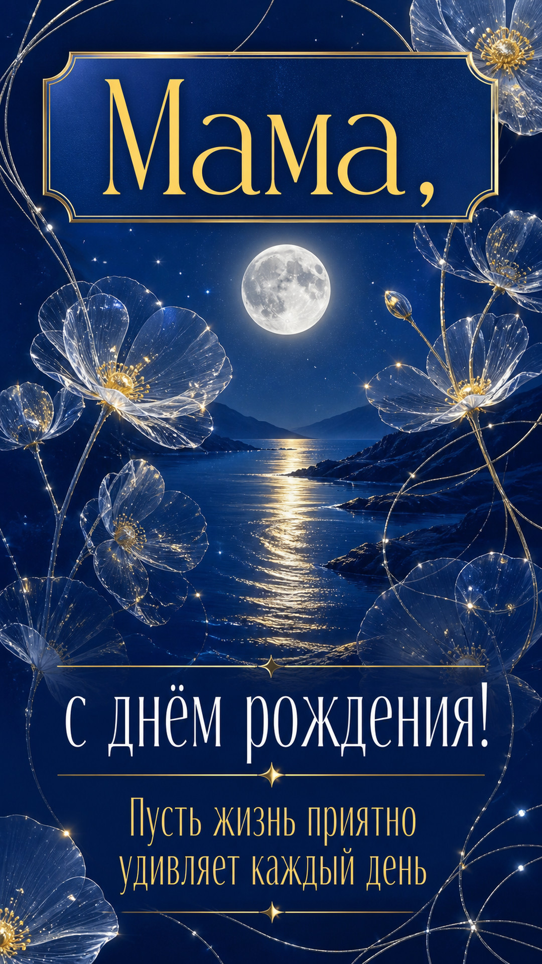 Музыкальная открытка №72: Мама, с днём рождения. Пусть жизнь приятно удивляет каждый день