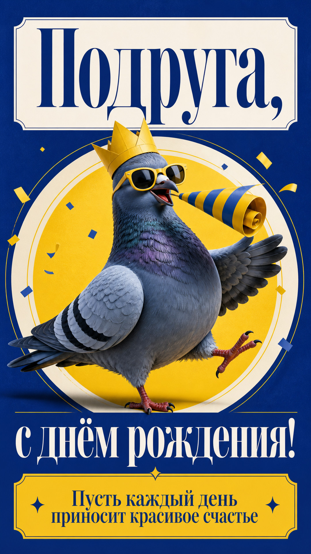 Музыкальная открытка №78: Подруга, с днём рождения. Пусть каждый день приносит красивое счастье
