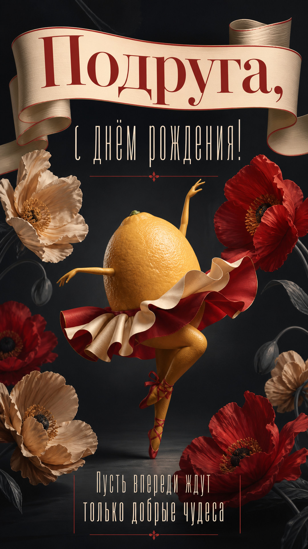 Музыкальная открытка №80: Подруга, с днём рождения. Пусть впереди ждут только добрые чудеса
