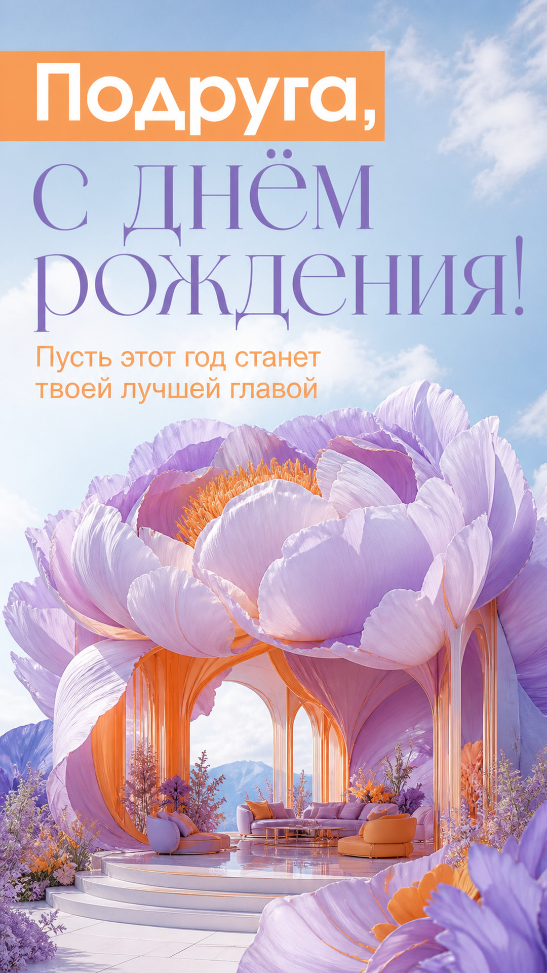 Музыкальная открытка №82: Подруга, с днём рождения. Пусть этот год станет твоей лучшей главой