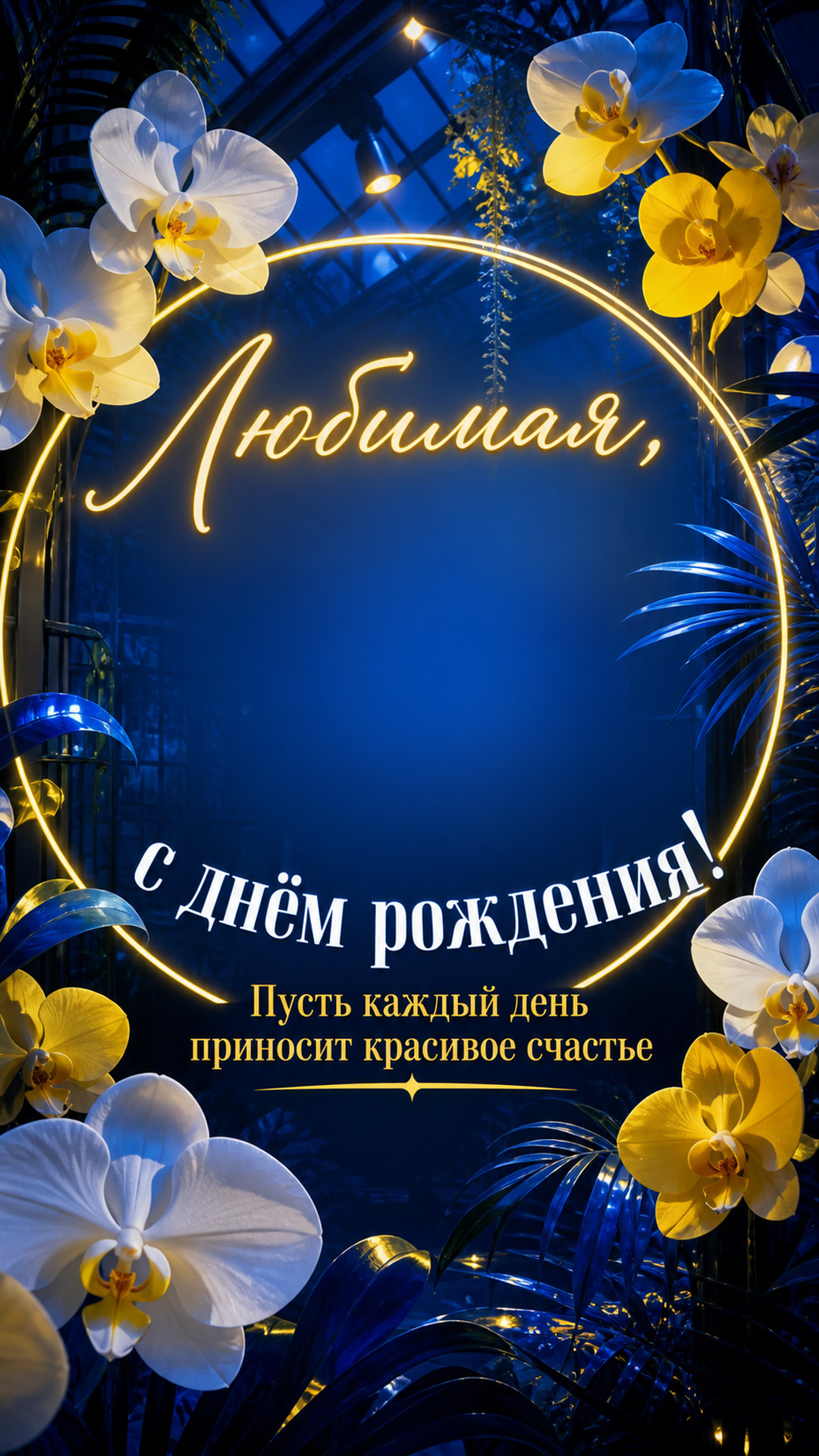 Музыкальная открытка №90: Любимая, с днём рождения. Пусть каждый день приносит красивое счастье