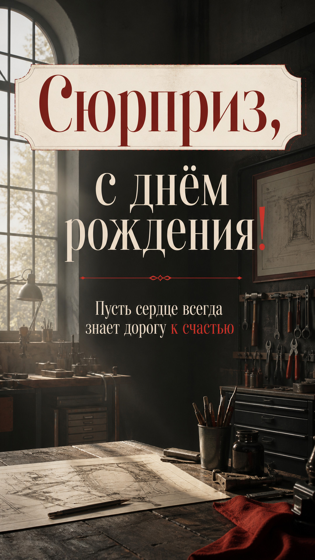 Музыкальная открытка №98: Сюрприз, с днём рождения. Пусть сердце всегда знает дорогу к счастью